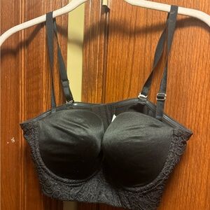 - -Playtex black bra 40 C. Lacy detail in front EUC